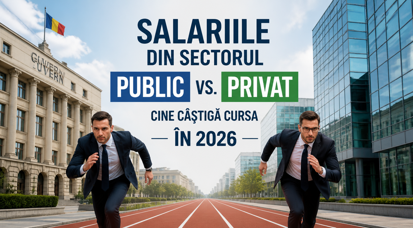Salariile din sectorul public vs. privat: cine câștigă cursa în 2026